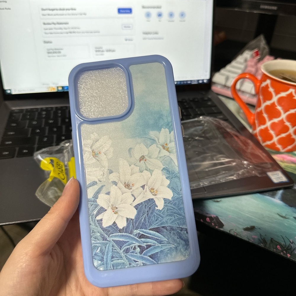 New iphone 15 pro max floral case